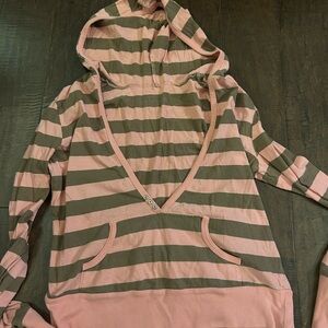 Striped Pink and Brown Hoodie